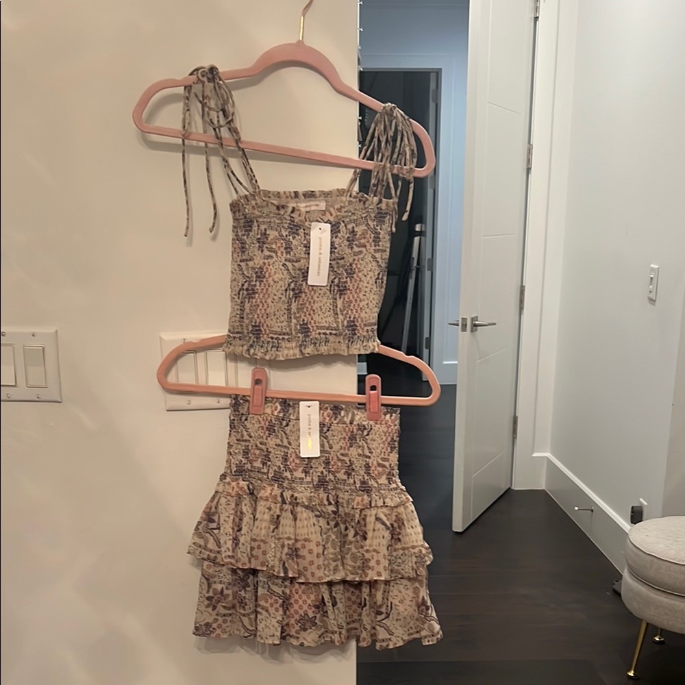 Floral Print Skirt Set